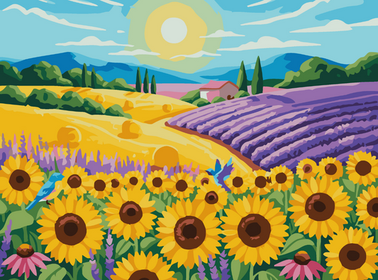 Sunflower Fields Paint by Number Kit