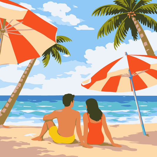 Beach Date Paint by Number Mini Kit