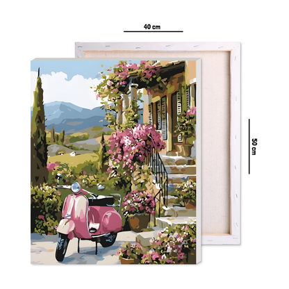 Vespa Escape Paint by Number Jumbo Kit