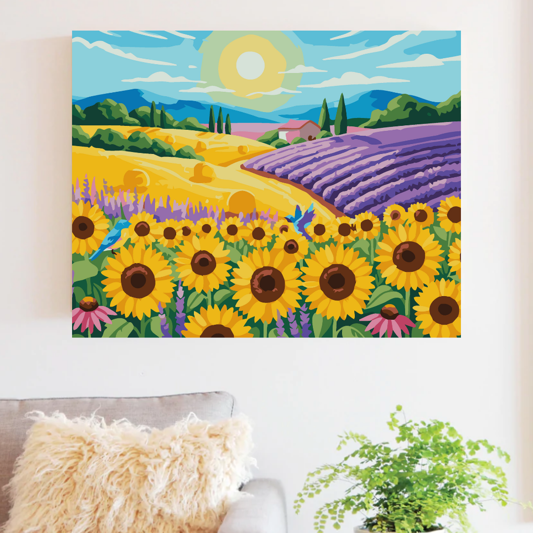 Sunflower Fields Paint by Number Kit