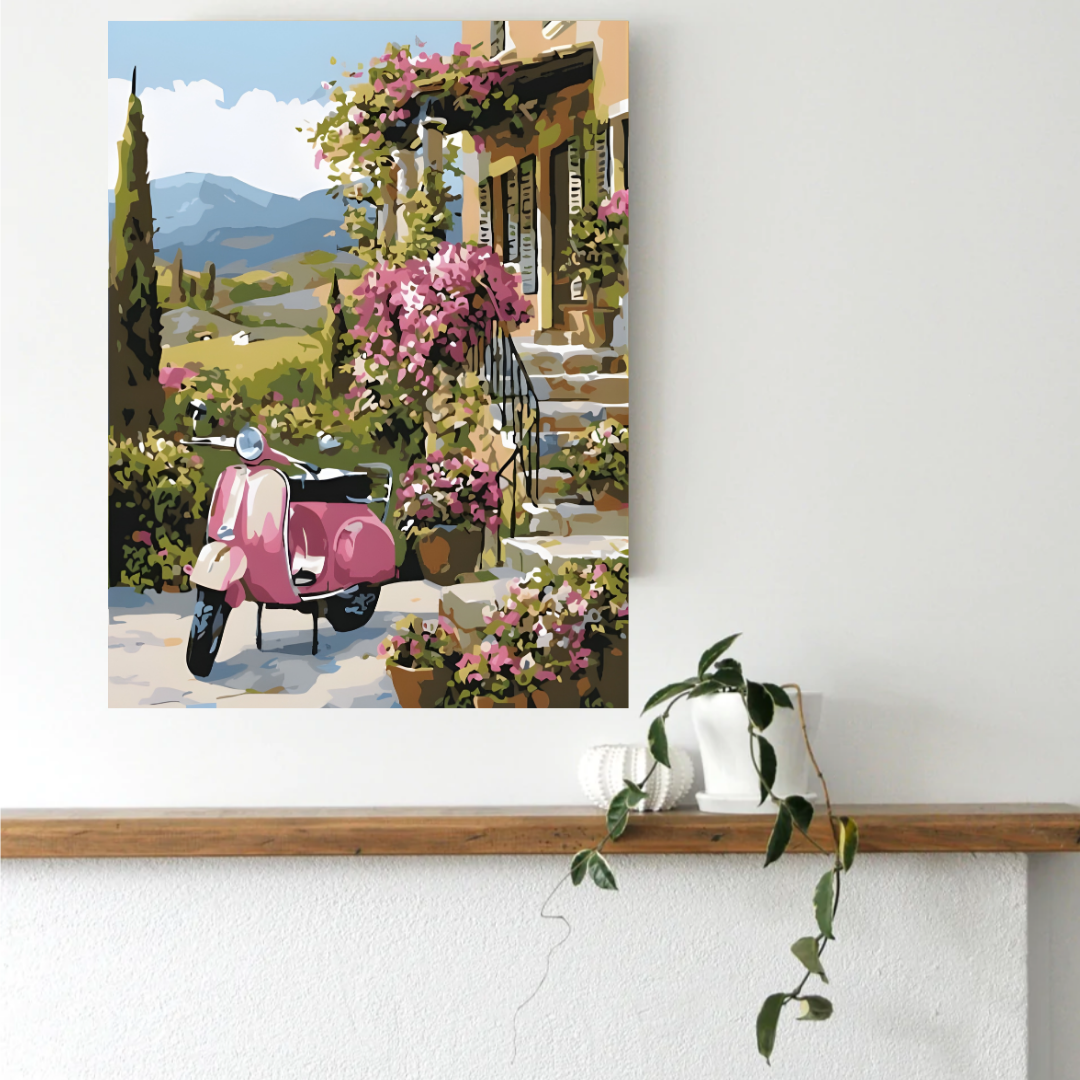 Vespa Escape Paint by Number Jumbo Kit