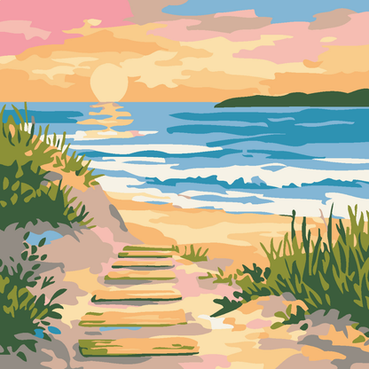 Sandy Strolls Paint by Number Mini Kit