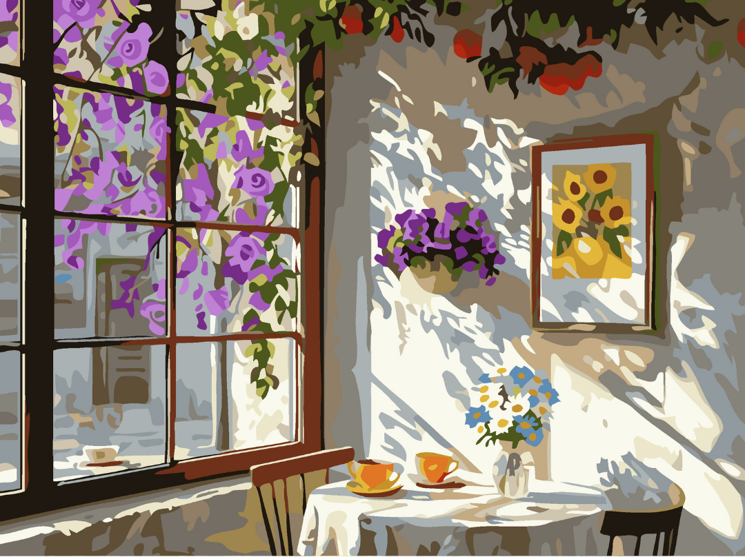 Cozy Cafe Paint by Number Kit