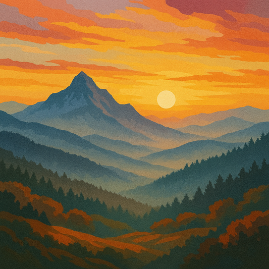 Sunkissed Mountains Paint by Number Mini Kit