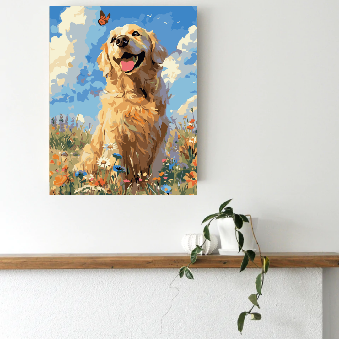 Happiest Dog Paint by Number Kit