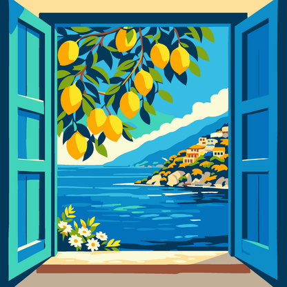 Mediterranean Views Paint by Number Mini Kit