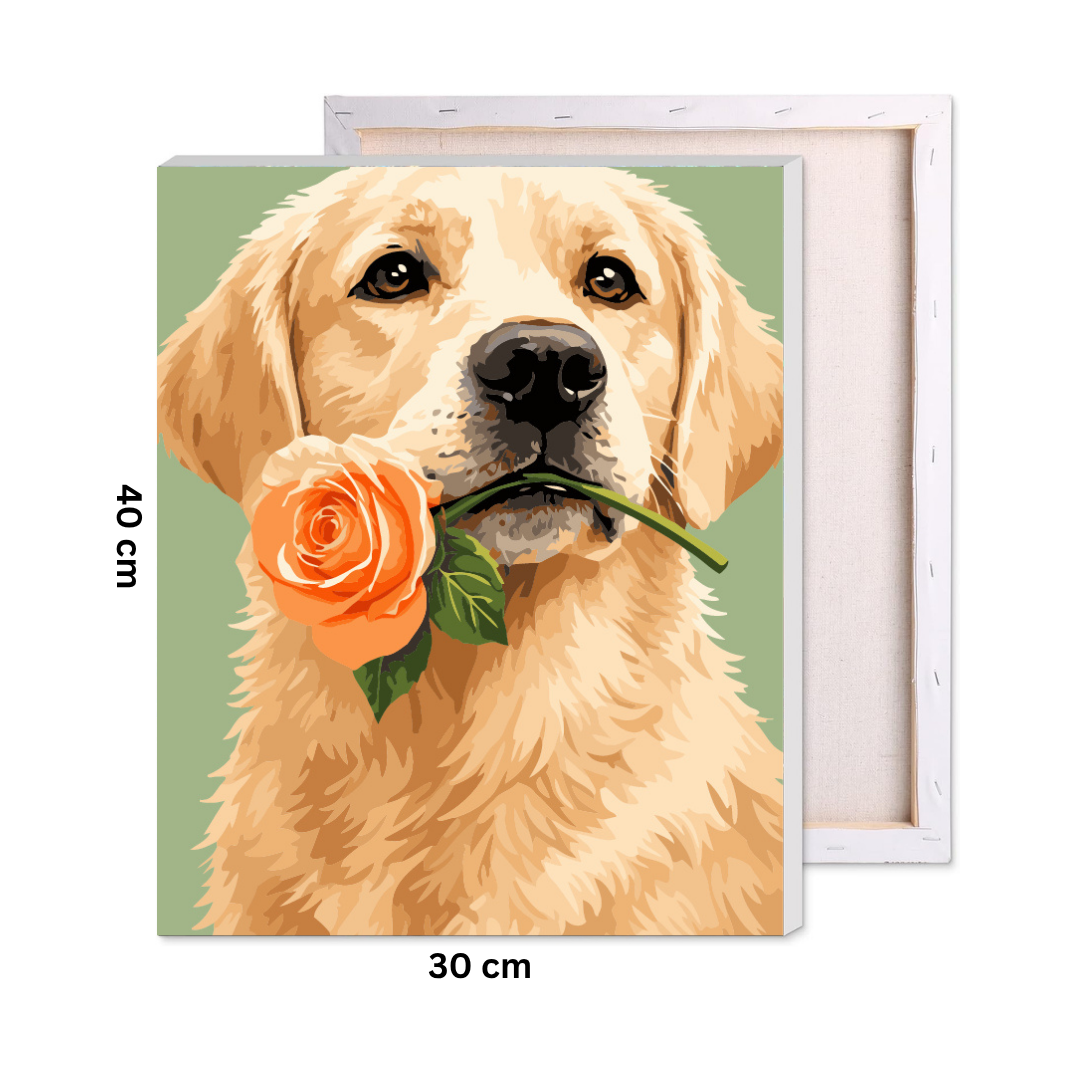 Pawfect Rose Portrait Paint by Number Kit