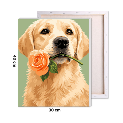 Pawfect Rose Portrait Paint by Number Kit