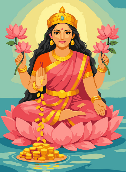 Lakshmi Blessings Paint by Number Kit