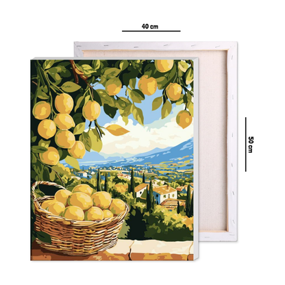 Sunlit Lemon Terrace Paint by Number Jumbo Kit