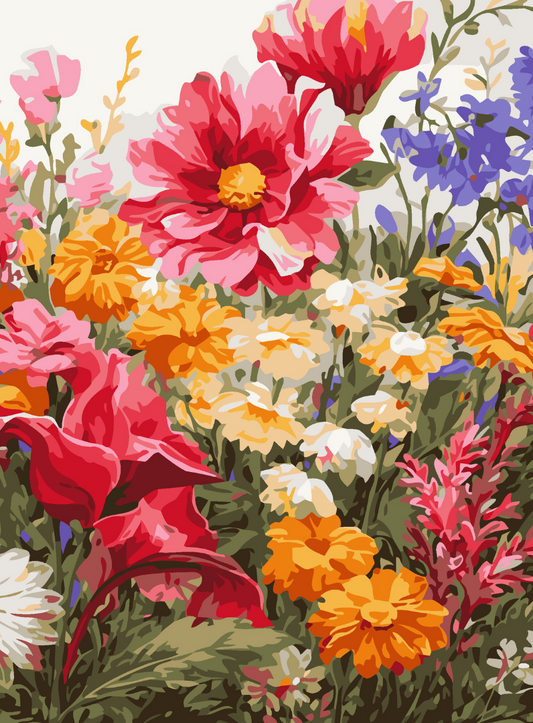 Blooming Flowers Paint by Number Kit