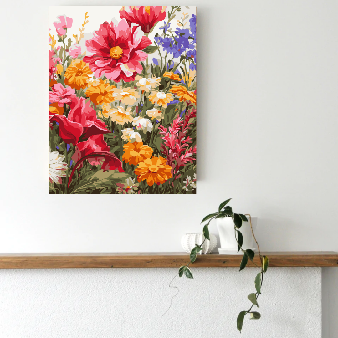 Blooming Flowers Paint by Number Kit