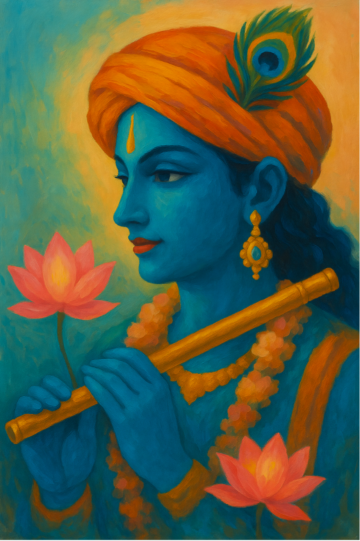 Krishna in Melody Paint by Number Jumbo Kit
