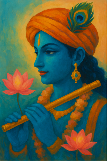 Krishna in Melody Paint by Number Jumbo Kit