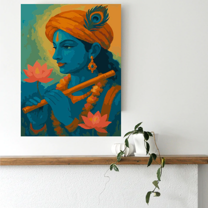 Krishna in Melody Paint by Number Jumbo Kit