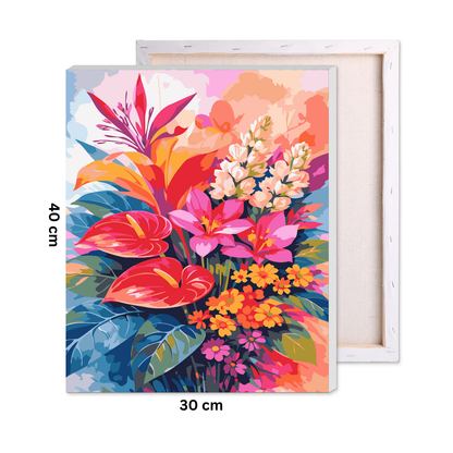 Indian Summer Flowers Paint by Number Kit