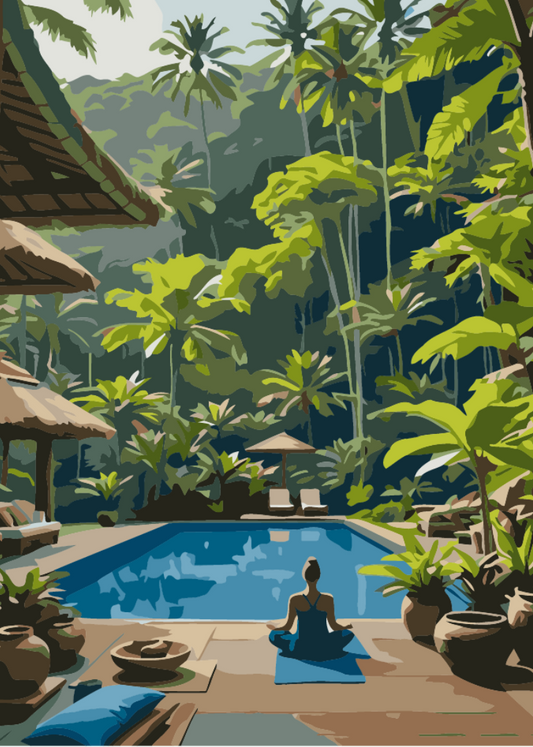 Escape to Paradise Paint by Number Jumbo Kit