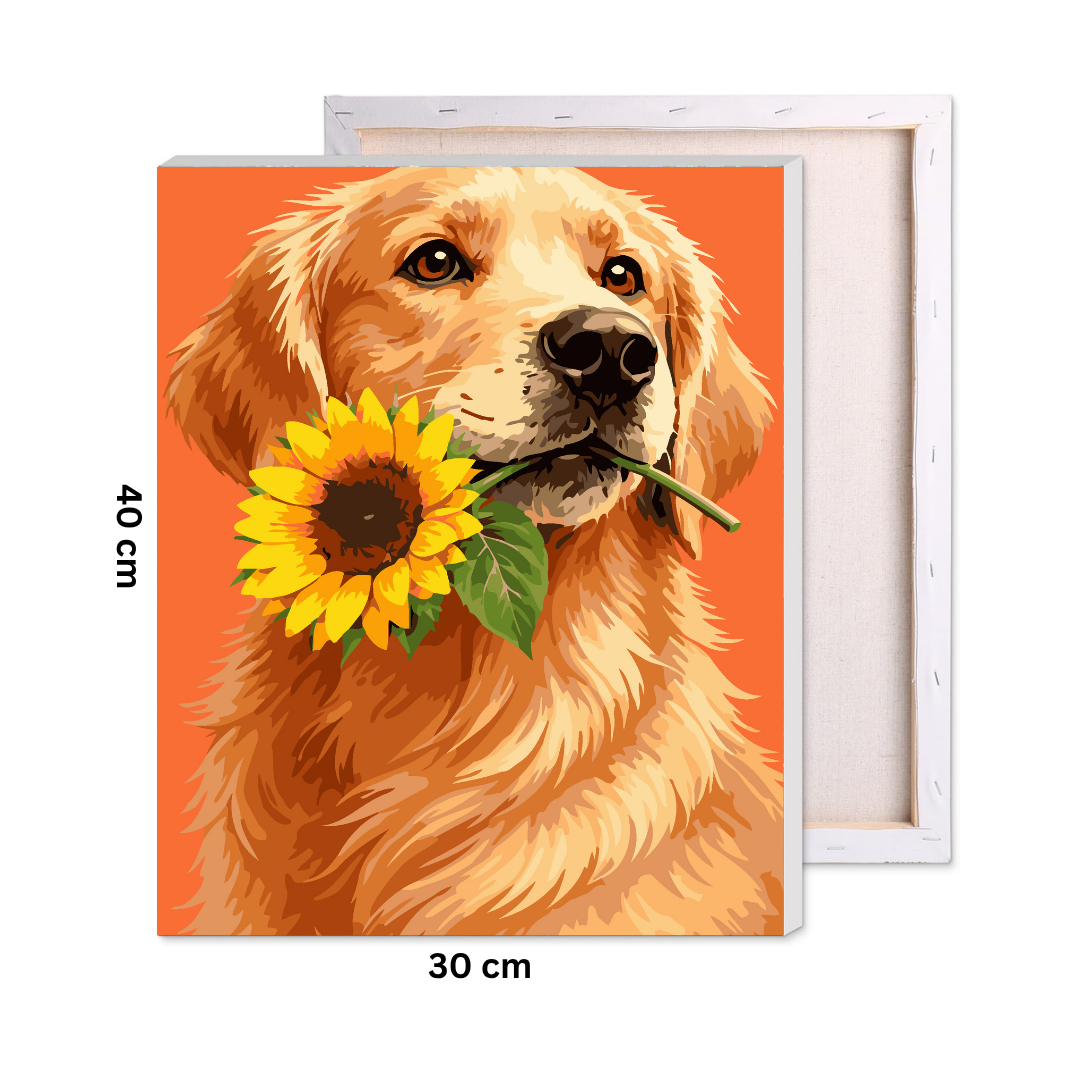 Pawfect Sunflower Portrait Paint by Number Kit