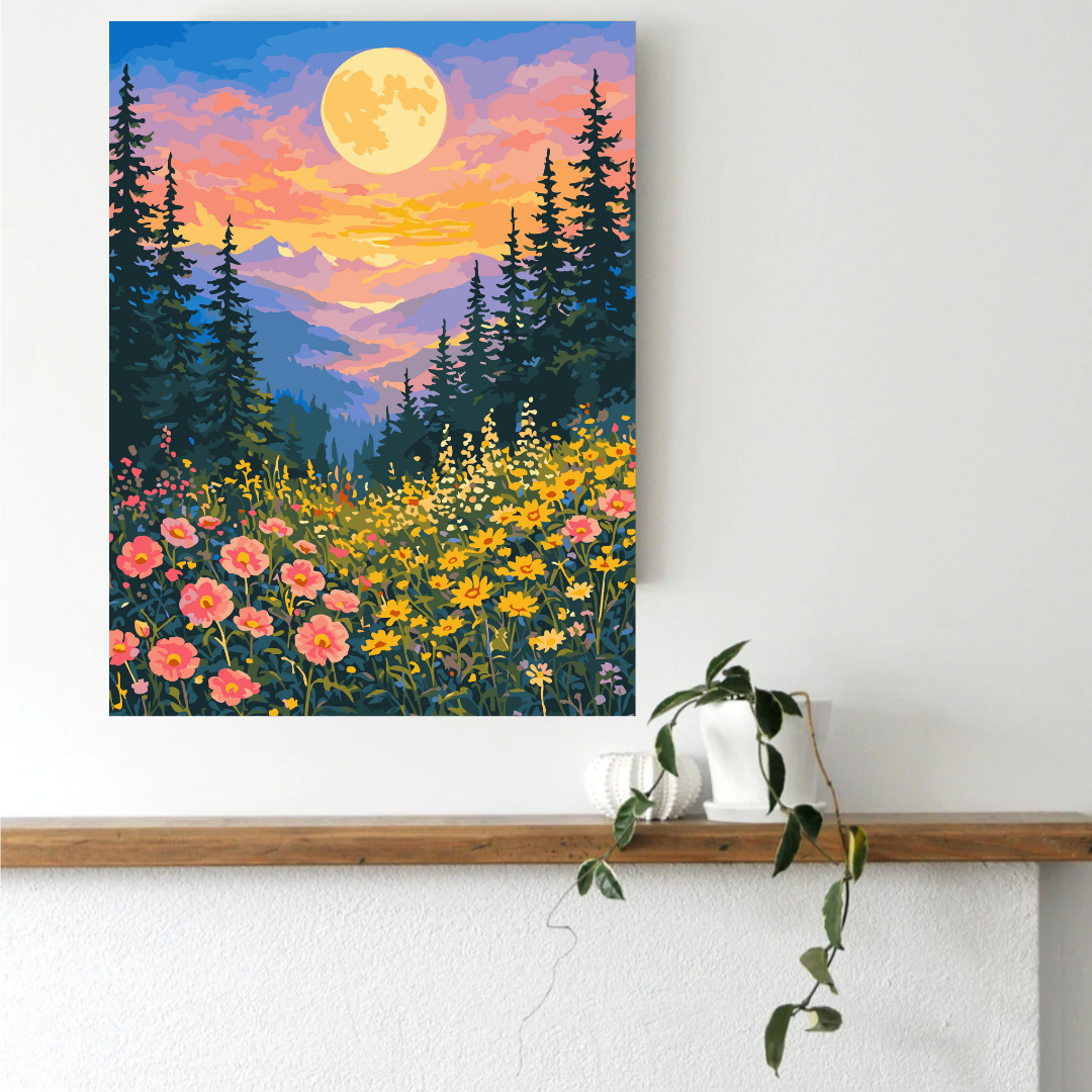 Alpine Sunset Paint by Number Jumbo Kit