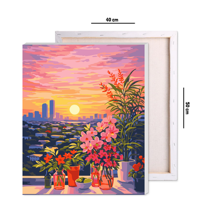City Sunset Vibes Paint by Number Jumbo Kit