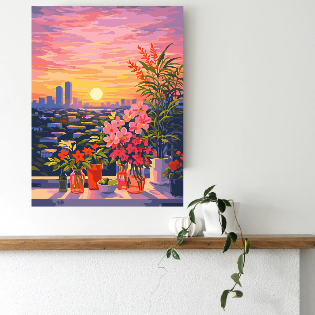 City Sunset Vibes Paint by Number Jumbo Kit
