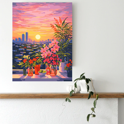 City Sunset Vibes Paint by Number Jumbo Kit