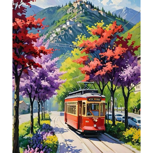 Scenic Mountain Ride Paint by Number Jumbo Kit