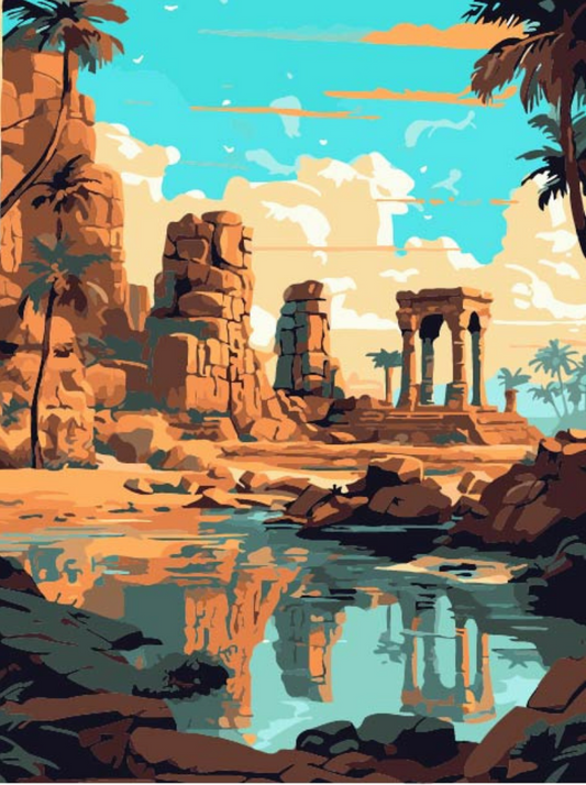 Lost Cities Paint by Number Jumbo Kit