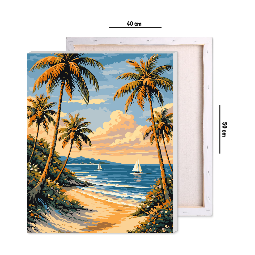 Beach Therapy Paint by Number Jumbo Kit