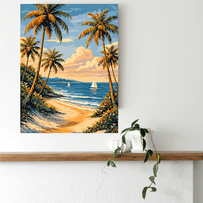 Beach Therapy Paint by Number Jumbo Kit