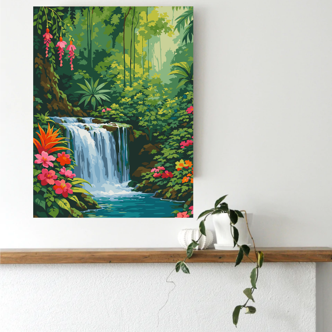 Hidden Waterfalls Paint by Number Jumbo Kit