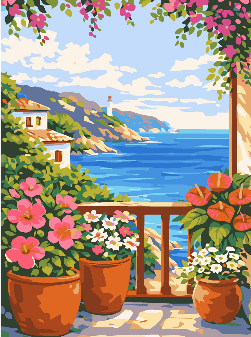 Bloom & Blue Views Paint by Number Kit