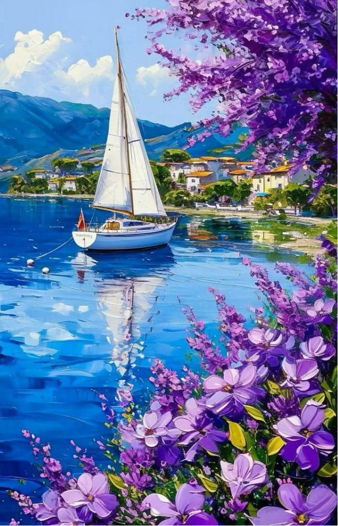Lavender Lake Escape Paint by Number Jumbo Kit
