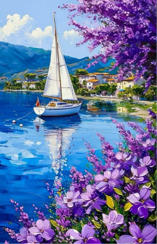 Lavender Lake Escape Paint by Number Jumbo Kit