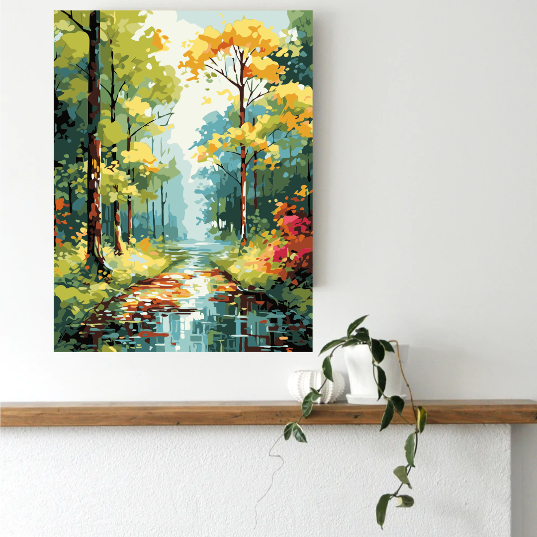 Walk in the Rain Paint by Number Jumbo Kit