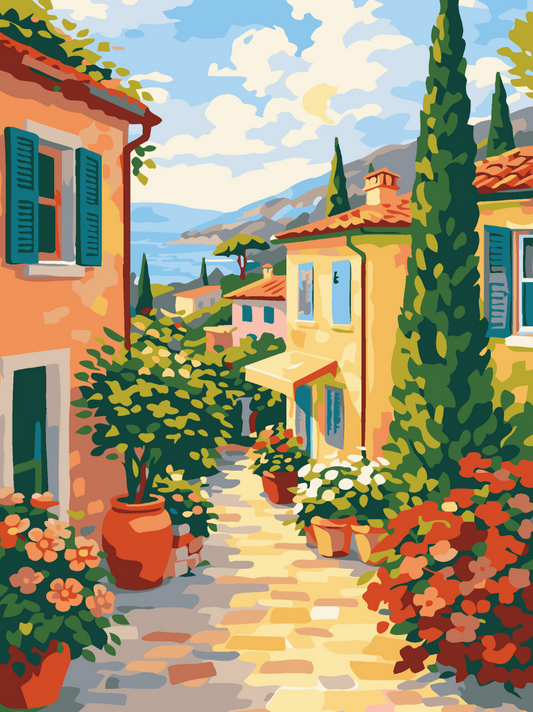 Italian Town Paint by Number Kit