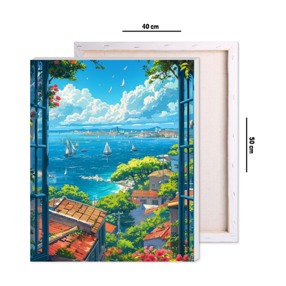Mediterranean View Paint by Number Jumbo Kit