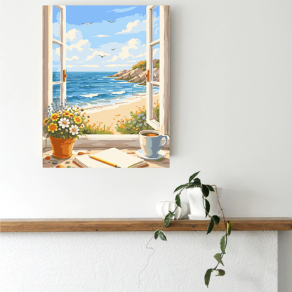 Window to the Sea Paint by Number Kit