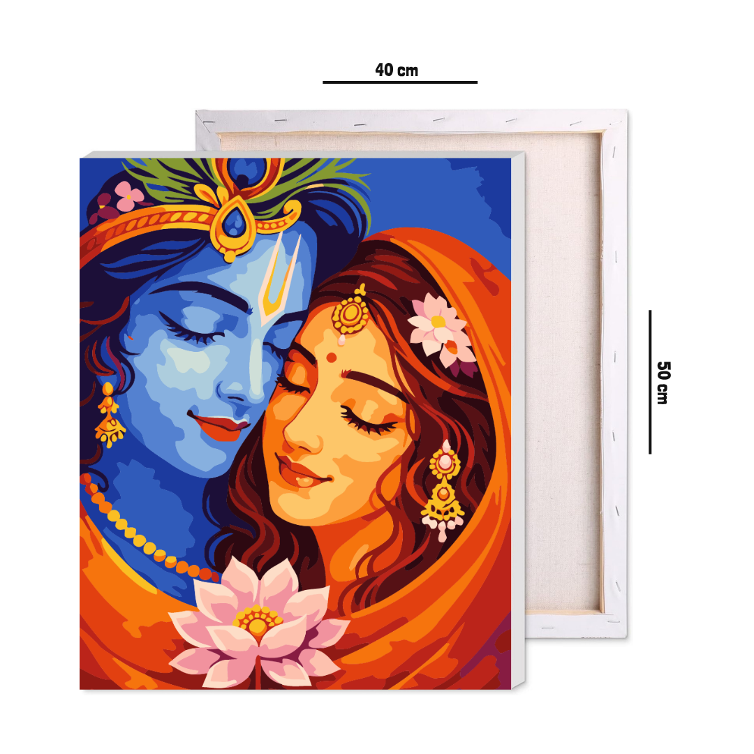 Radha Krishna Paint by Number Jumbo Kit