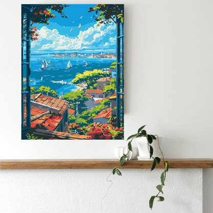 Mediterranean View Paint by Number Jumbo Kit