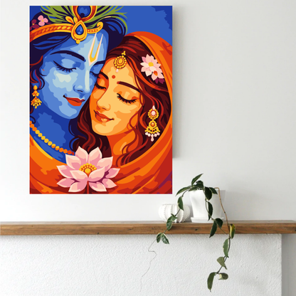 Radha Krishna Paint by Number Jumbo Kit