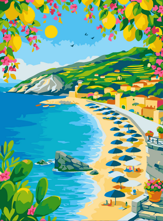 Mediterranean Summer Holiday Paint by Number Kit
