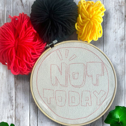 Not Today Punch Needle Embroidery Kit