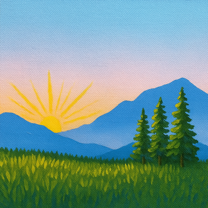 Mountain Mornings Paint by Number Mini Kit