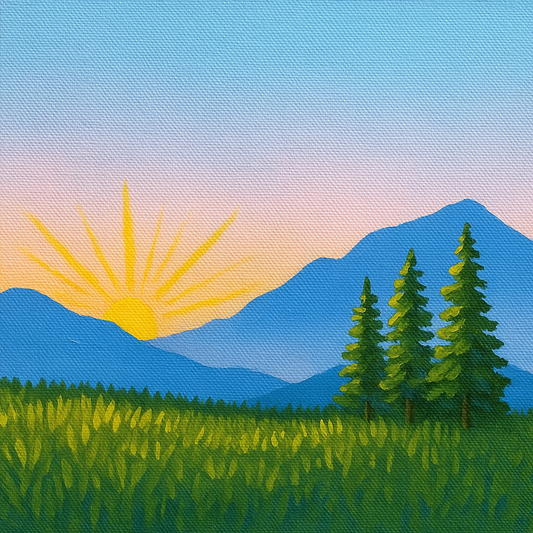 Mountain Mornings Paint by Number Mini Kit