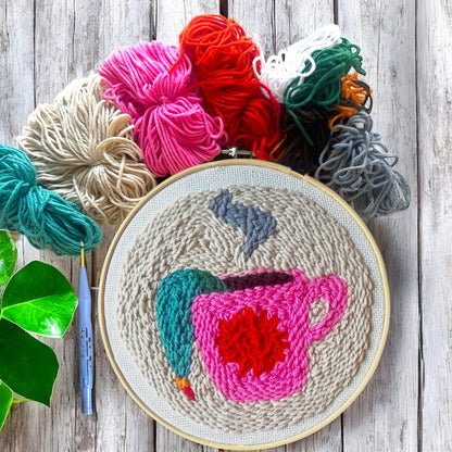 But, First Coffee! Punch Needle Embroidery Kit