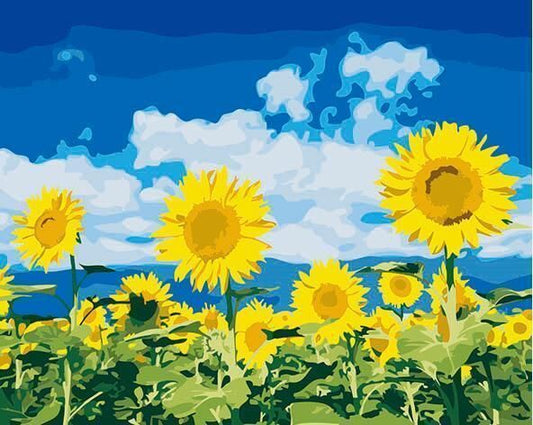 Sunflower Field Paint by Numbers Kit