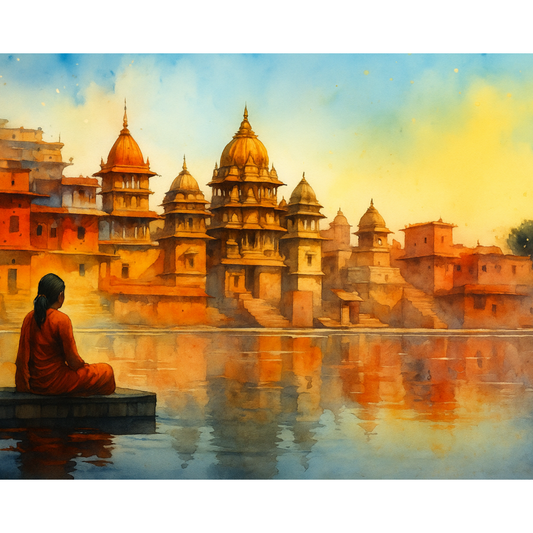 Serenity by the Ghats Paint by Number Jumbo Kit