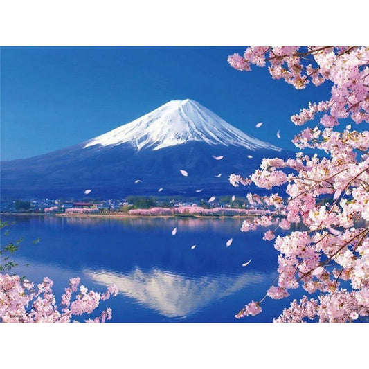 Blossoming Mt. Fuji Paint by Numbers Kit