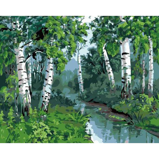 A Walk through the Forest Paint by Numbers Kit